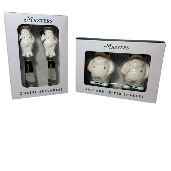 Masters Other - Masters Tournament 2026 Gnome Salt Pepper Shakers & Cheese Spreaders Set NEW